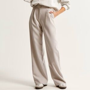 Abercrombie & Fitch Cream Wide Leg Pants